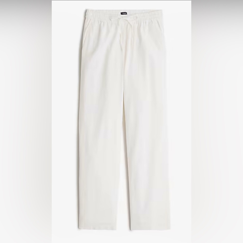 NEW J.Crew Women’s White Linen Blend Pants